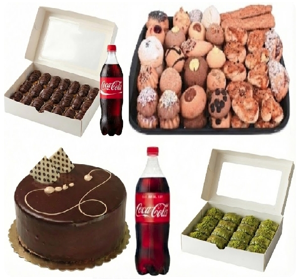 1 kg Fıstıklı Baklava Dahil 4-6 Kişilik Menü İzmir pasta