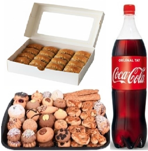 1 Litre Kola İle Tamamlanmış Cevizli Menü İzmir pasta