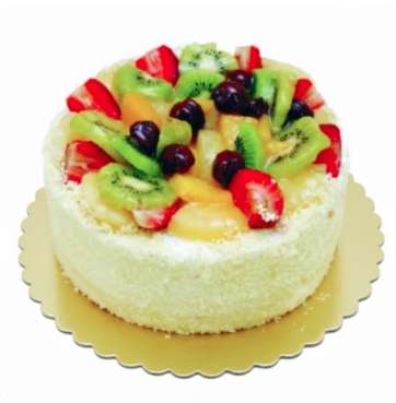 4 ile 6 kişilik karışık mevsim meyveli yaş pasta İzmir pasta