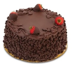 4 ile 6 kişilik Sade klasik çikolatalı yaş pasta İzmir pasta