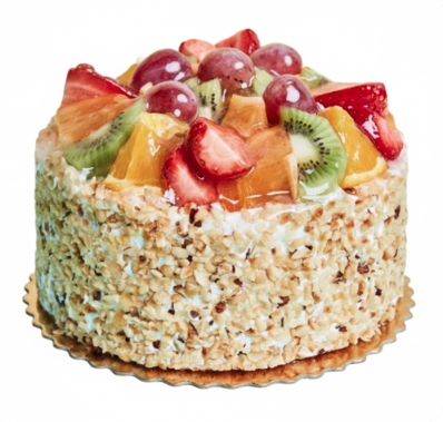 4 kişilik Karışık Meyveli yaş pasta Yuvarlak pasta İzmir pasta