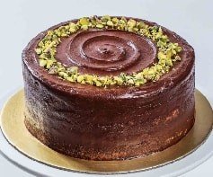 4 kişilik Klasik çikolatalı fıstıklı yaş pasta fiyatları İzmir pasta