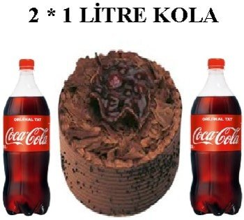 6-9 Kişilik Parça Çikolatalı Pasta & 2x1 Lt Cola Avantajı İzmir pasta