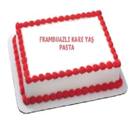 Düz Sade 15 Kişilik Frambuazlı Yaş Pasta İzmir pasta
