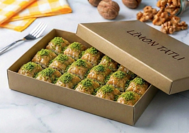 Ekonomik Paket 1 kg Fıstıklı Baklava İzmir pasta
