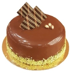 Enfes Sade Çikolatalı Küçük Boy Yuvarlak Pasta İzmir pasta