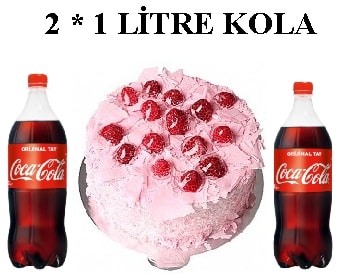 Frambuazlı Yaş Pasta ve 2 Litre Cola Avantajı İzmir pasta