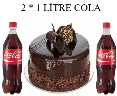 Klasik Çikolata Keyfi: Pasta ve 2x1 Lt Cola Paketi İzmir pasta