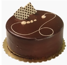 Sade ve Şık Tasarımlı 2-3 Kişilik Çikolatalı Pasta İzmir pasta